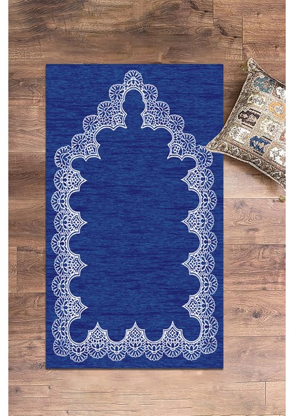 Dijital Baskılı Yıkanabilir Sade Şık Desen Namazlık Seccade 70X130 Cm, Seccade-14-Mavi, fiyatları