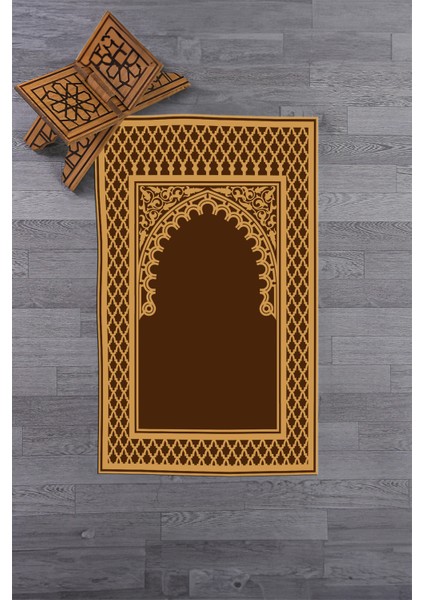Dijital Baskılı Yıkanabilir Silinebilir Modern Namazlık Seccade 70X130 Cm, Seccade-07-Kahve, fiyatları