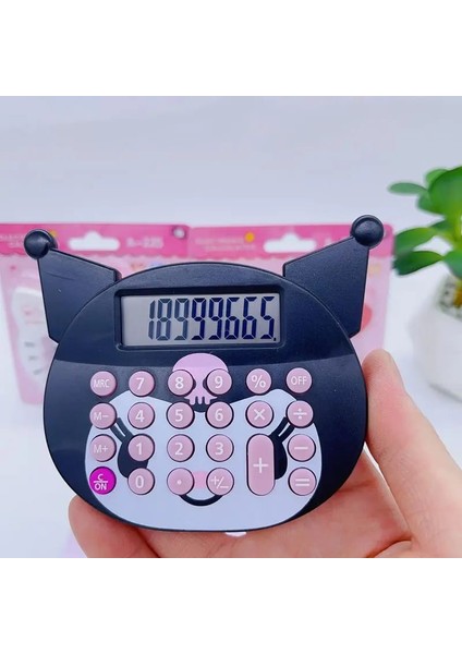 Yeni Sanrio Kuromi Mini Hesap Makinesi Animasyon Taşınabilir Kırtasiye Öğrenci Okul Hediye