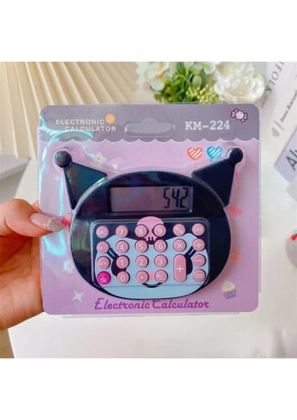 Yeni Sanrio Kuromi Mini Hesap Makinesi Animasyon Taşınabilir Kırtasiye Öğrenci Okul Hediye