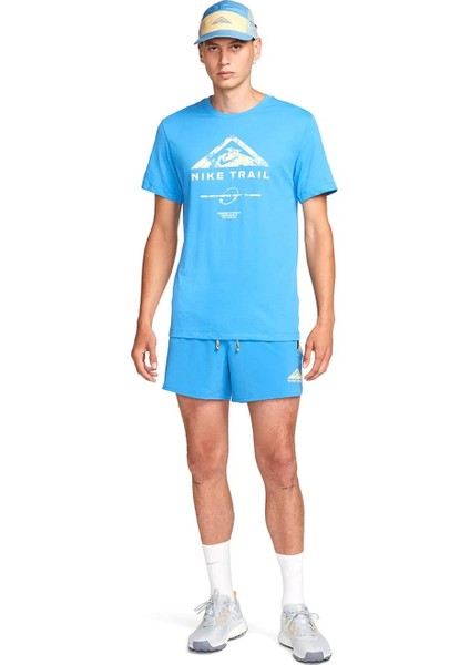 Dri-Fit Run Trail Erkek Mavi Koşu T-Shirt DZ2727-435