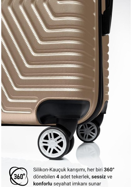 Suitcase Abs Gold Orta Boy Valiz 600.06-O fırsatları