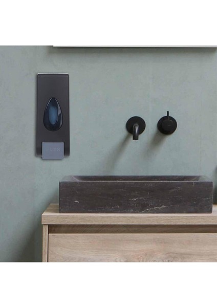 Main Shop Duvara Monte Sabunluk Banyo Duş Şampuanı Jel Deterjan Dağıtıcı Manuel Sıvı Sabunluk Siyah Renk indirimleri