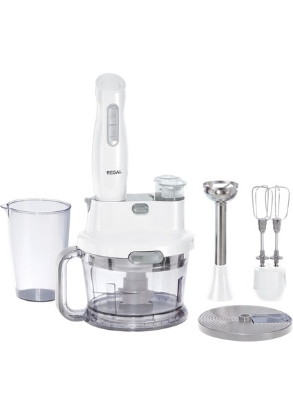 Metal Multiblender Set Rmbs 1000 G 800 - 1200 Watt Beyaz 1000+ ml 2 Yıl Cam