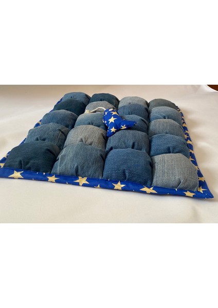 Terleme Yapmayan Kot Kumaş Kedi ve Köpek Yatak Mat 70 cm x 55 cm