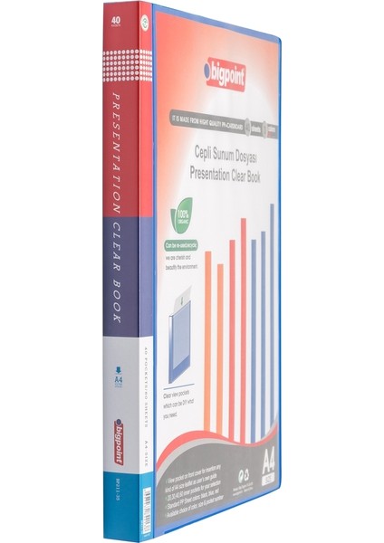Sunum Dosyası Cepli 40'lı Mavi x 4'lü Paket