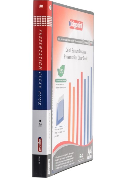 Sunum Dosyası Cepli 40'lı Siyah x 4'lü Paket