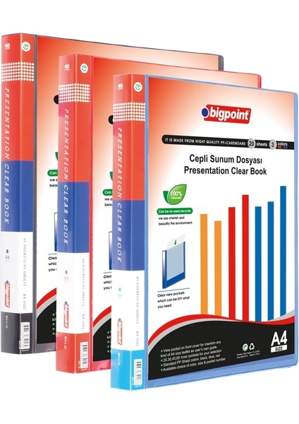 Sunum Dosyası Cepli 40'lı Siyah x 4'lü Paket modelleri