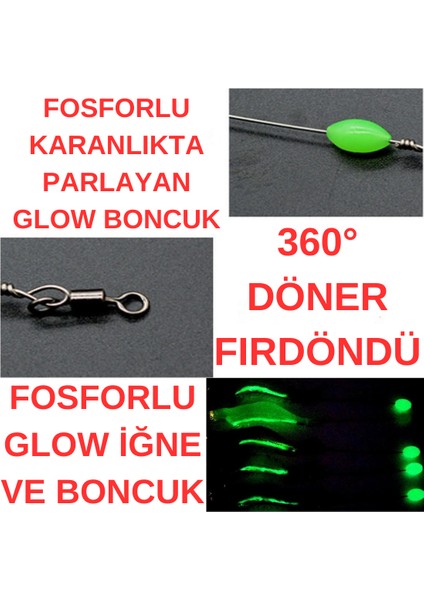 Fosforlu Glow Iğneli, Boncuklu Silikon Karides Yapay Yem Mavi