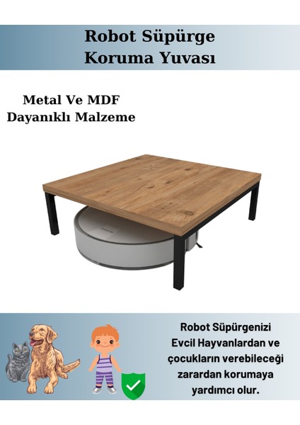Robot Süpürge Evi Yuvası Koruması Kabini Sehpa indirimleri
