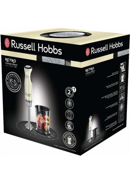 2 Yıl 25232-56 Retro El Blender - Krem Beyaz Metal Çelik 500 ml Yok 500 - 800 Watt Yok fiyatları