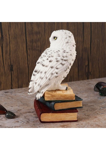 Kitap Üzerinde Beyaz Kar Baykuşu Hedwig Biblosu - Harry Potter