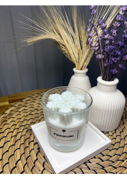 Hediyelik Kar Tanesi Bardak Mum Dekoratif Bebek Kokulu Soya Wax Mum Sevgiliye fiyatları