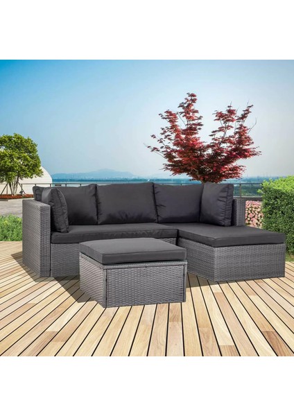 Rattan Köşe Oturma Grubu Oturma Takımı Bahçe Oturma Grubu