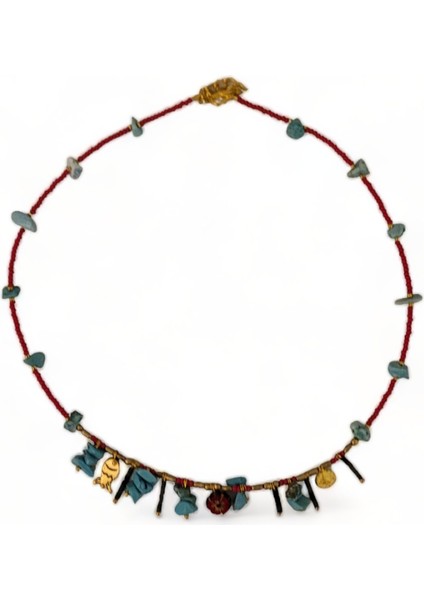 Büyülü Ay Işığı Kırmızı Doğal Taş Kolye modelleri