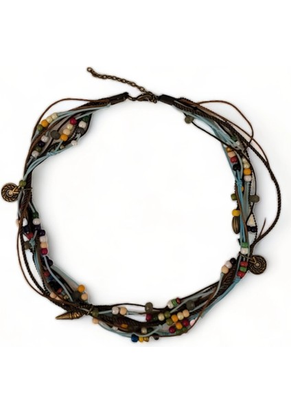 Gökyüzü Harmonisi Boncuklu Dondurma Temalı Kadın Kolye fiyatları