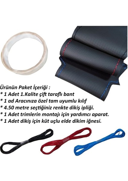 Citroen C4 Picasso 2007 Araca Özel Deri Direksiyon Kılıfı (Noktalı Düz) modelleri