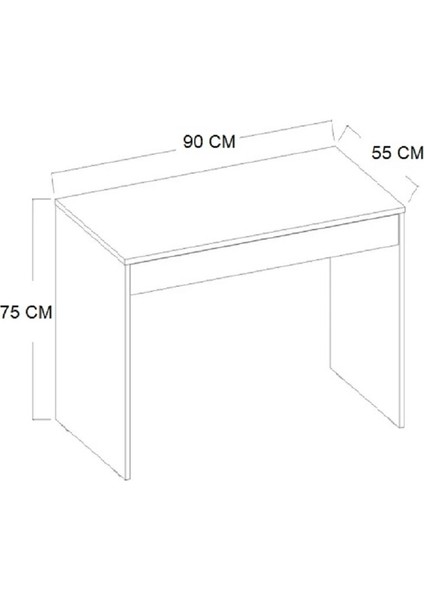 Çekmeceli Çalışma Masası 90X55X75CM