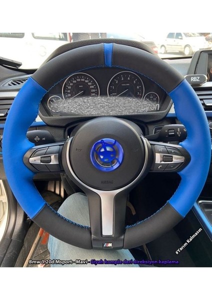 Bmw F30 M Araca Özel Direksiyon Kılıfı (Nubuk Noktalı Yüzüklü)