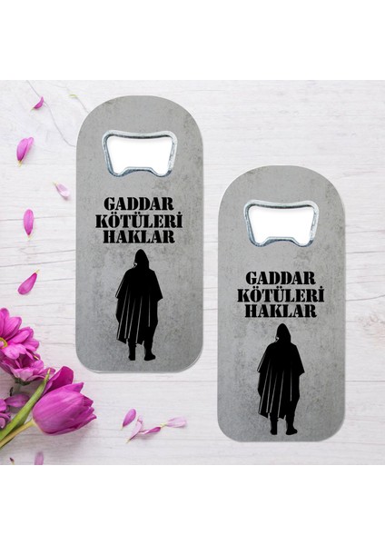 2'li Gaddar Kötüleri Haklar Özel Tasarımlı Oval Uzun Açacaklı Magnet