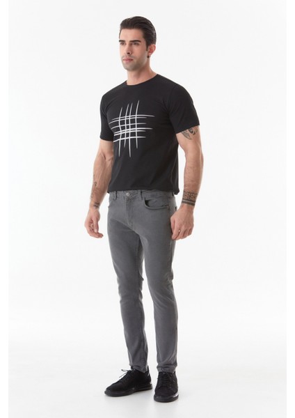 Fermuarlı Straight Jean Pantolon