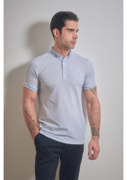 Baskılı Polo Yaka T-Shirt