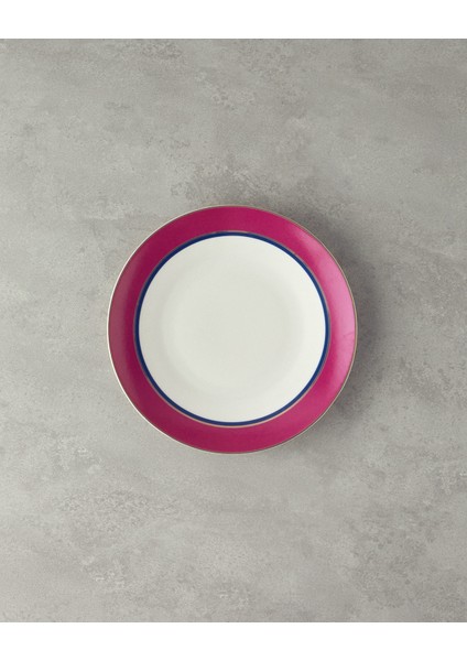 Carny Bone Porselen Servis Tabağı 25 cm Fuşya