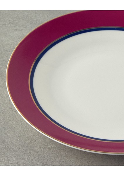 Carny Bone Porselen Servis Tabağı 25 cm Fuşya