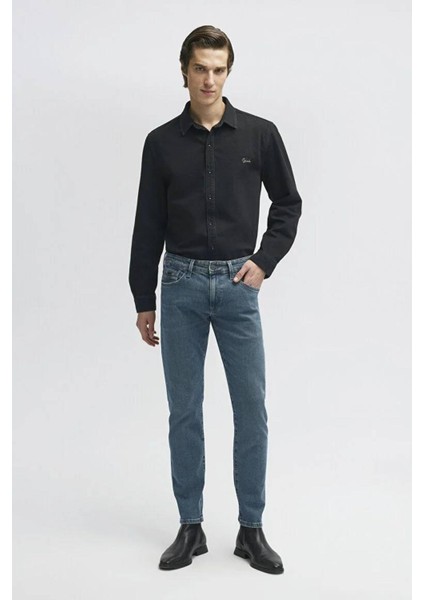 M0042286526 Jake Vintage Shaded Mavi Black Ss Erkek Jean Pantolon
