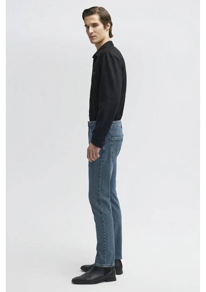 M0042286526 Jake Vintage Shaded Mavi Black Ss Erkek Jean Pantolon