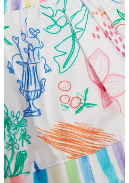 Kız Bebek Desenli Etek 23SS0BG2303 modelleri