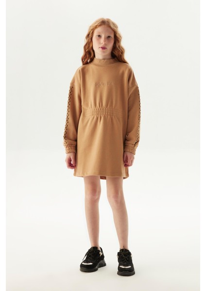 Kız Çocuk Açık Kahve Elbise