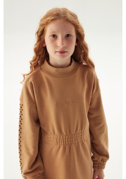 Kız Çocuk Açık Kahve Elbise modelleri