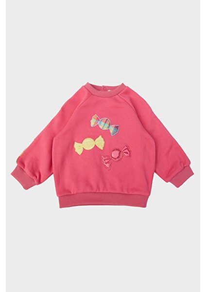 Gb Baby Layette Kız Bebek Pembe Sweatshirt 23FW0BG2409