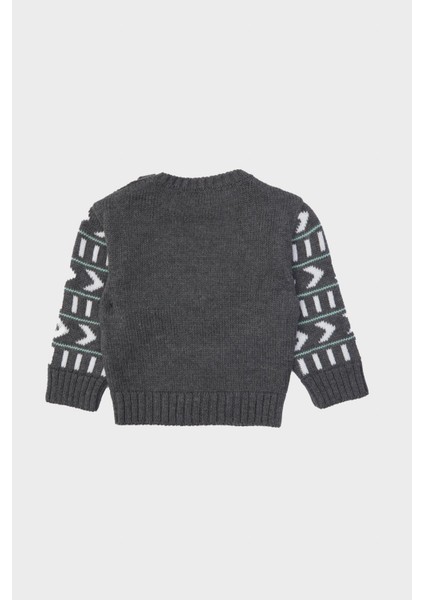 Erkek Bebek Gri Kazak 23FW0LT8402