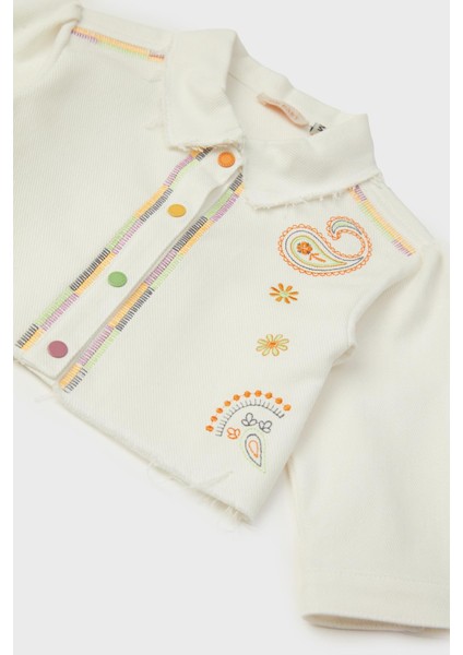 Kız Bebek Beyaz Ceket