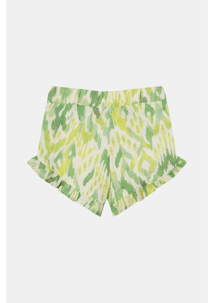 Kız Bebek Desenli Şort Normal Bel Cep Detaylı Yazlık Rahat Kesim fiyatları