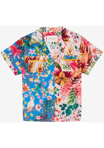 Kız Çocuk Desenli Gömlek 23SS2SW6616 indirimleri