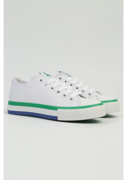 Benetton® Ithal Beyaz Yesil Kadın Spor Ayakkabı BNI-10031 modelleri