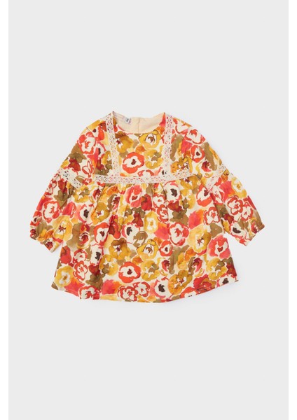 Kız Bebek Desenli Elbise 23FW1BG2909
