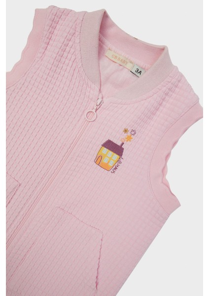 Kız Bebek Pembe Yelek 23PFWBG2707 modelleri