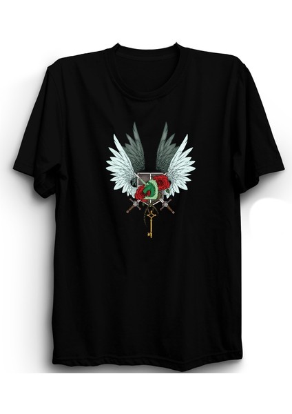 Eren Yeager, Attack On Titan, Mikasa Ackerman, Flag, Manga, Anime Tişört