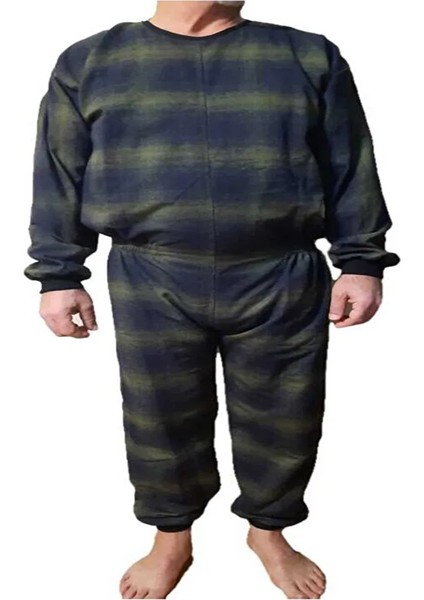 Demans Tulumu - Hasta Bakım Kıyafet - Terletmez Ekose Kumaş %100 Pamuk - Yeni Nesil