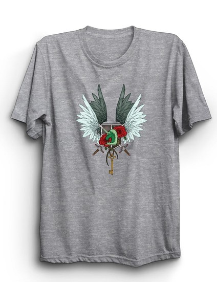 Eren Yeager, Attack On Titan, Mikasa Ackerman, Flag, Manga, Anime Tişört