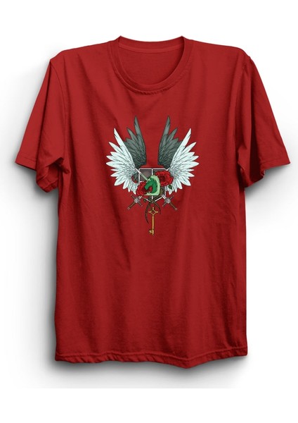 Eren Yeager, Attack On Titan, Mikasa Ackerman, Flag, Manga, Anime Tişört