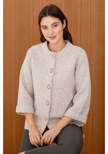 Kadın Dik Yaka Kaban V.Bej modelleri