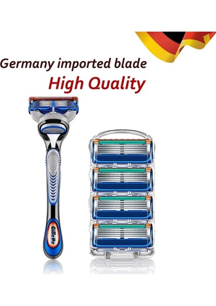 Gümüş Tarzı Güvenlik Jilet Gillette Fusioaving Makinesi Bıçaklı Yüz Tıraş Makinesi Kasetleri Erkekler Için Tıraş Durumda Sakal Shavette Araçları (Yurt Dışından)