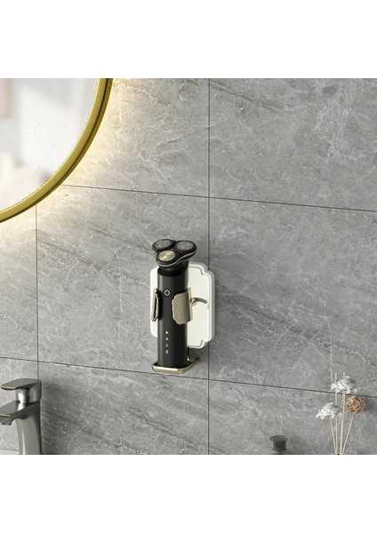 Beyaz Stil Duvara Monte Elektrikli Tıraş Makinesi Tutucu Raf Organizatör Diş Fırçası Depolama Tutucu Ev Banyo Aksesuarları Için Yumruksuz Depolama (Yurt Dışından)