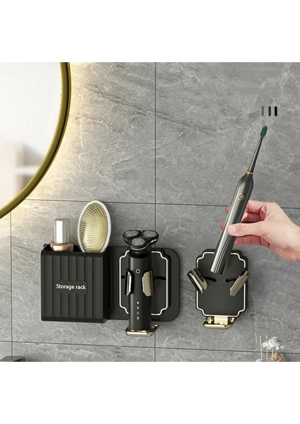 Beyaz Stil Duvara Monte Elektrikli Tıraş Makinesi Tutucu Raf Organizatör Diş Fırçası Depolama Tutucu Ev Banyo Aksesuarları Için Yumruksuz Depolama (Yurt Dışından) modelleri