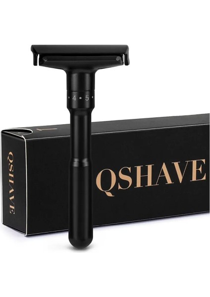 Tutucu Stili Qshave Lüks Siyah Ayarlanabilir Jiletli Tıraş Makinesi Üzerinde Isim Tasarlayabilir Clatand Jiletli Erkekler Tıraş 5 Hediye Bıçakları (Yurt Dışından) fırsatları